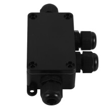 2Pcs Outdoor Black Plastic Extension Cord Cover Weatherproof Protector
