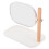 4Pcs White Oval Mirror Rotatable ABS Frame Desk Vanity for Home Makeup 2
