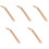5Pcs Chocolate Wood Knitting Shuttle Versatile Tapestry Making Tool 5