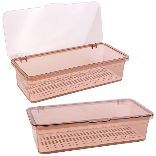 6Pcs Orange Utensil Container PP Kitchen Cutlery Tray with Lid 2