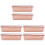 6Pcs Orange Utensil Container PP Kitchen Cutlery Tray with Lid 4