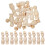 2Sets Beige Wooden Peg Dolls Unpainted Craft Blanks for DIY Projects 1