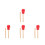 4Sets Red Wooden Handheld Bangzi Kids Percussion Musical Training Tool 8