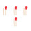 4Sets Red Wooden Handheld Bangzi Kids Percussion Musical Training Tool 5