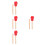 4Sets Red Wooden Handheld Bangzi Kids Percussion Musical Training Tool 10