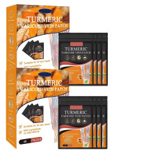 Turmeric Varicose Vein Patch for Legs, Relieves Swelling Pain, Enhances Circulation, 2 Count Pack of 8