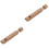 2Pcs Kids Wooden Musical Push Pull Flutes Light Brown Instruments 5