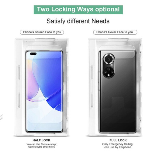 2X Universal Phone Safe Lock Box for All Phones Mobile Phone Lock Box Safe Smartphone Storage Box Locking Container 2