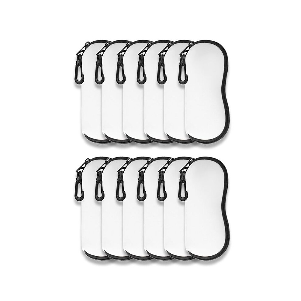 Sublimation Sunglasses Case Blanks Set,Neoprene Sunglasses Case Soft for Sublimation Blanks Sunglasses Case 12PCS