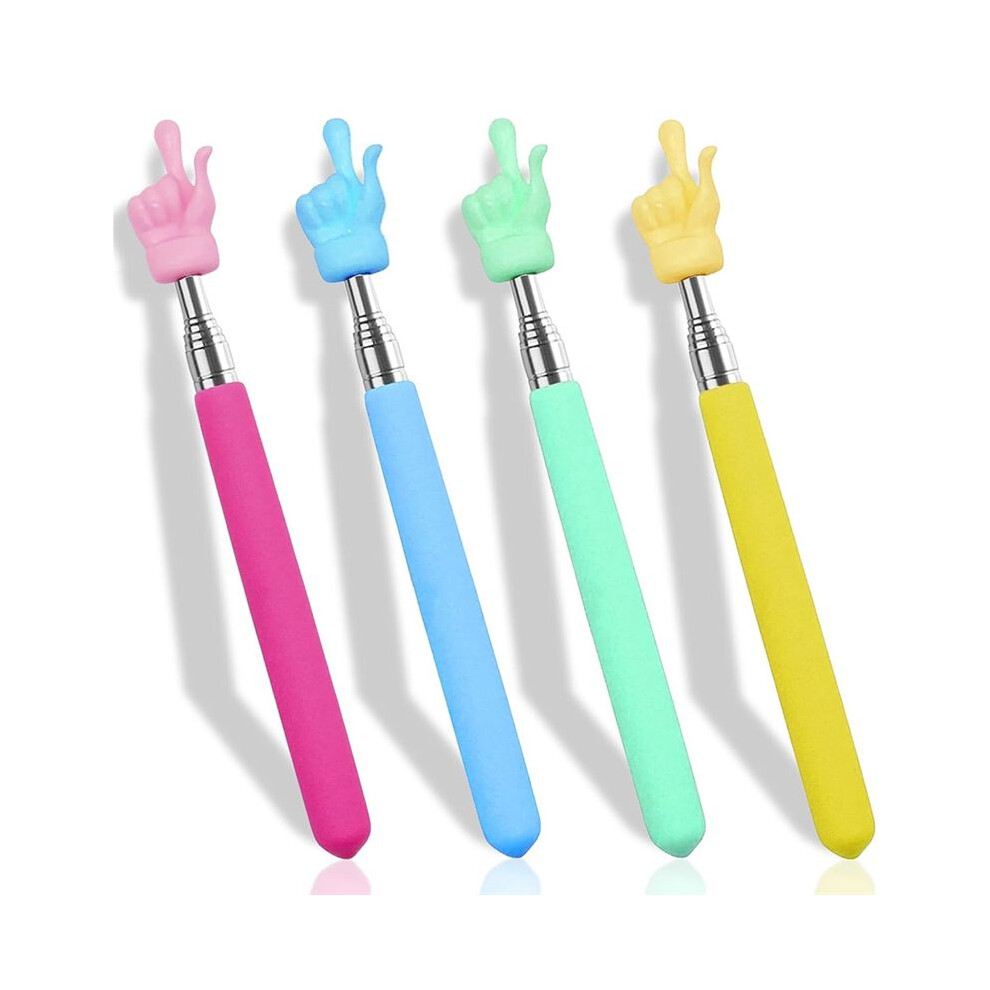 4Pcs Retractable Teacher Pointer For Classroom Kids Reading, Extendable Hand Pointer Finger Pointer Stick 4713056153212