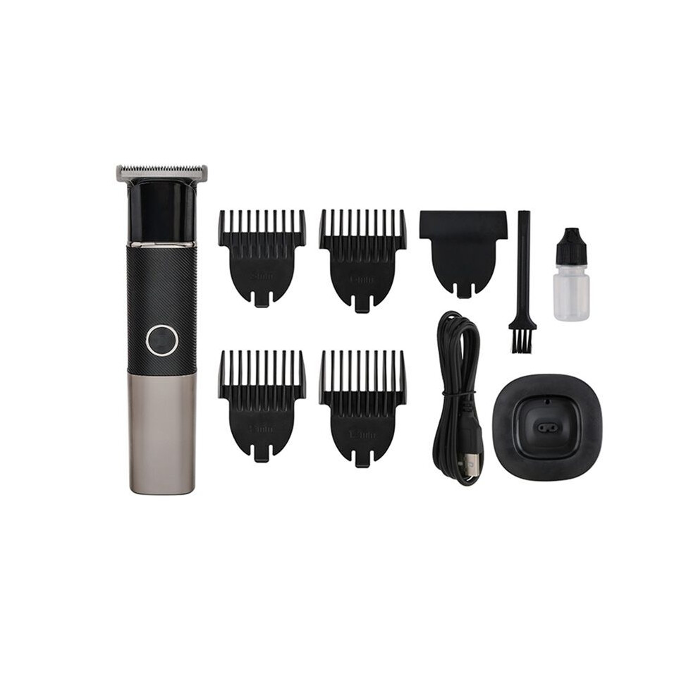 Black Electric Trimmer For Men's Groin Hair Versatile Body Groomer Digital Display Waterproof Hair Trimmer