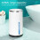 420ML Automatic Foaming Soap Dispenser 4 Gear Infrared Sensor USB Rechargeable Dispenser Wall Mounted IPX6 White 3