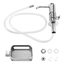 Soap Dispenser for Kitchen Sink,Built in Soap Dispenser Pump with Sponge Holder & Extension Tube Kit for Under Counter,A