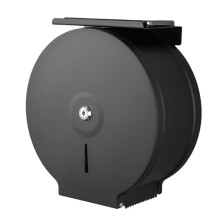 Commercial Jumbo Toilet Paper Dispenser with Shelf, Wall Mount Stainless Steel 9Inch Roll Toilet Paper Holder Black