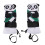 Junior-Skihandschuhe warm, regendicht, Schneemuffe Pandabär L 3