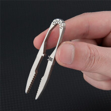 TC4 Titanium Alloy Buckle Tweezers Multifunction with Snap Lock Corkscrew CNC Machining Clips Outdoor Tool