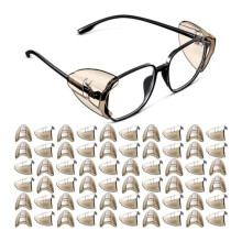 Safety Glasses Side Shields for Prescription Eyeglasses Slipon SideShields Side Guards Black Transparent