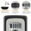 Key Lock Box Wall Mounted, 4 Digit Combination Lockbox for Outside 5 Keys Capacity(Gray, 2 Pack) 3