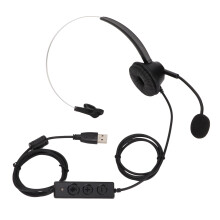 Corded Headset for Office, Ultra Light ABS with Noise Canceling Mic & Inline Controls, Essential for Customer Service (Ultra light)