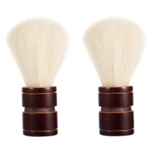 2X Pure Dassenhaar Scheerkwast Hout voor Scheermes Double Safety Straight Klassieke Safety Brush