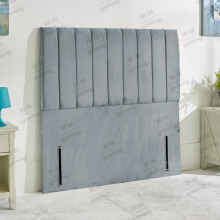 Double Grey Velvet 51" Panel Divan Bed Headboard