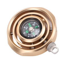 Metallischer Fingerspitzen-Gyroskop Spielzeug mit drehbarem Rotor und PU-Lederrand, Gold