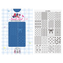 Nail Stamping Plates Flower Lace and Butterfly Designs Stainless Steel Templates for Salon and Home