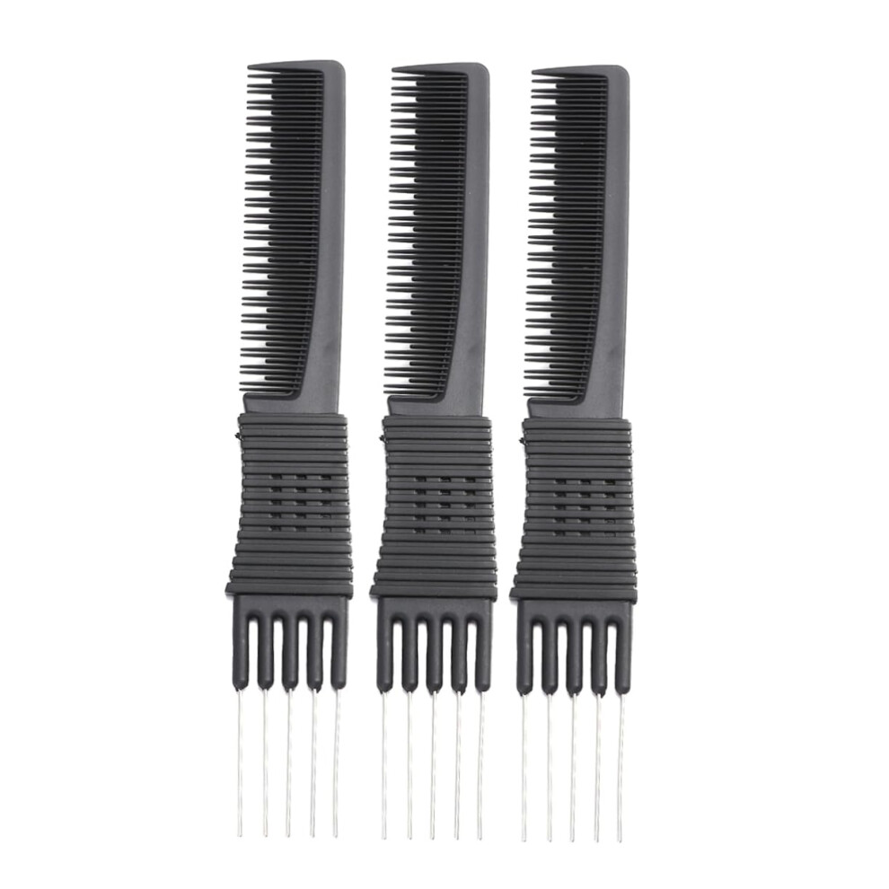Unisex Hair Cutting Comb Set, Antistatic Carbon Fiber Rat Tail, Professional Salon Styling 3Pcs