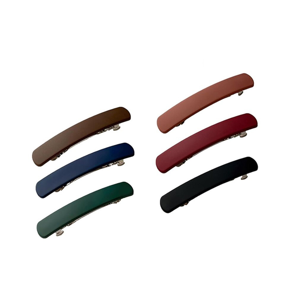 Unisex 6Pcs Hair Clips Spring Clip Fashion Hair Clip Metal Snap Barrettes Women Girls Hair Accessories