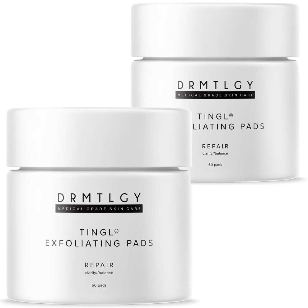 Exfoliating Pads with Glycolic and Salicylic Acid, AntiAging Acne Treatment, 2 Pack