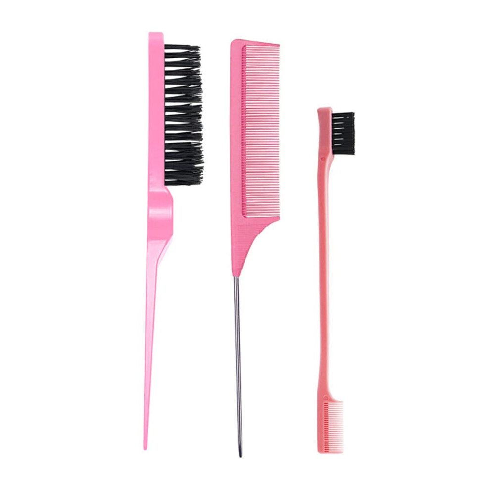 Unisex 3 Piece Hair Styling Comb Set For Women Teasing And Tail Combs For Volume And Precise Sectioning