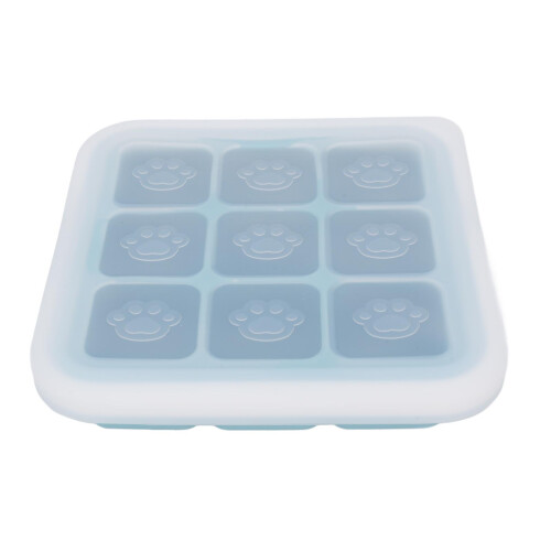 Flexible Silicone Ice Cube Tray - Light Blue, 27ml, 130x130mm 2