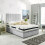 Small Double Silver Velvet 51" Panel Bed Headboard 2