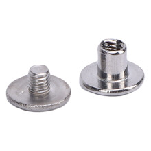 100 Pairs Stainless Steel M3 Rivet Nut Set 4x4x8.5mm for Leather & Clothing