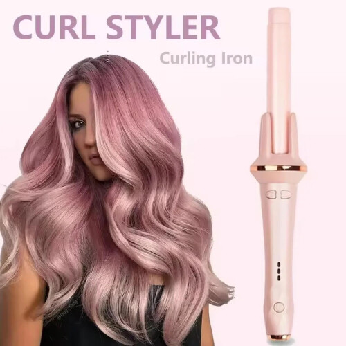 Professional Automatic Rotating Ceramic Curling Iron with Fast Heating and Adjustable Heat Settings 1