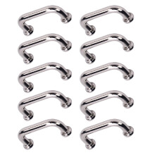 10 Pack Square Flat Cylinder Bridge Buckles 21.8x10.5mm Silver