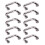 10 Pack Square Flat Cylinder Bridge Buckles 21.8x10.5mm Silver 1