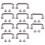 10 Pack Square Flat Cylinder Bridge Buckles 21.8x10.5mm Silver 3