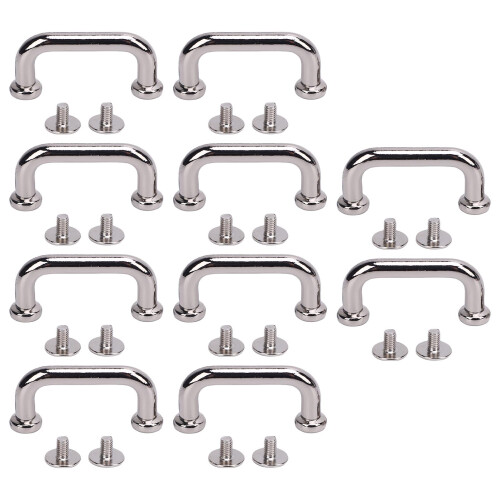 10 Pack Square Flat Cylinder Bridge Buckles 21.8x10.5mm Silver 2