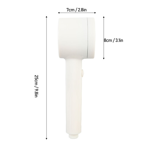 Hochdruck-Handbrause-Set mit Filter, Weiß, 25 cm 1