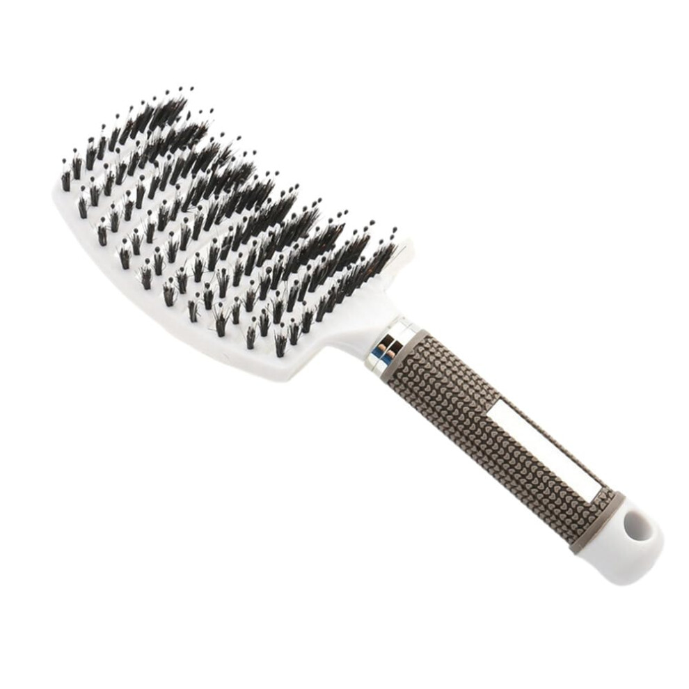 Salon Hairdressing Comb Scalp Massage Combs Professional Wet Curly Detangle Hair Brush For Barber Styling Tools,White Ref: 7262