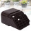 Gutter Downspout Connector & Filter Guard for 3X4 in Brown Plastic 8