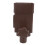 Weatherproof Plastic Downspout Filter Adapter for 3in/4in Drainpipe Brown 10