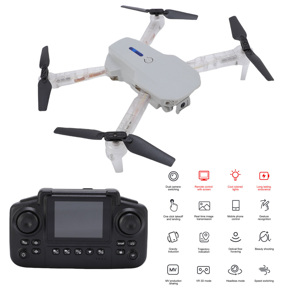 Dual Cameras Fpv Drone With 8Gb Memory, 50M Wifi, White 8771380693060