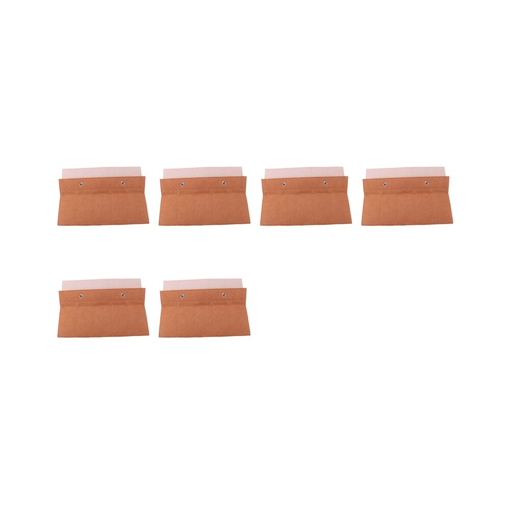 Beige/Brown 6X Glasses Organizer Sunglasses Hanging Bag Sunglasses Eyeglasses Display Wall Mount Organizer 15 Slot +