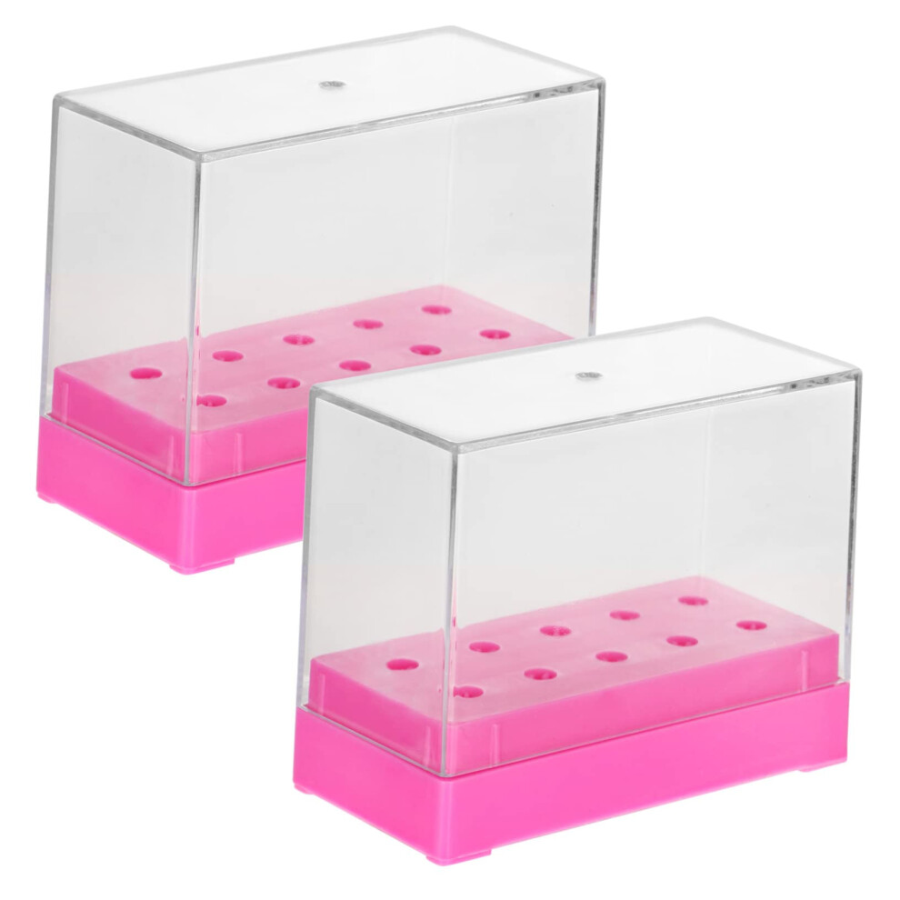 Transparent Nail Drill Bit Holder And Organizer With Compact Durable Design For Salon Or Home 9450606648747