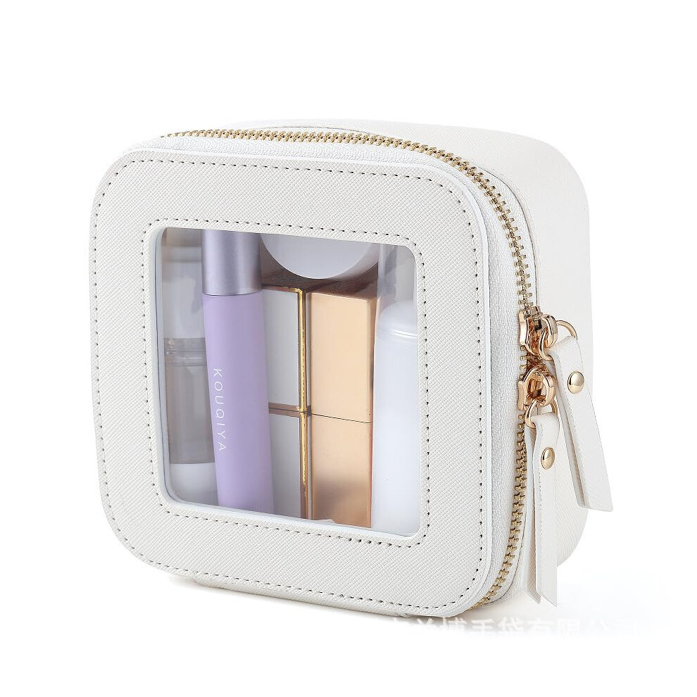 White Makeup Bag Mini Clear Toiletry Bag Travel Cosmetic Bags For Toiletries