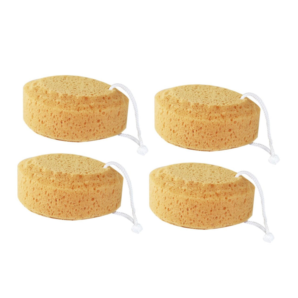 4pcs Honeycomb Bath Sponge Shower Scrubber for Gentle Exfoliation and Sensitive Skin