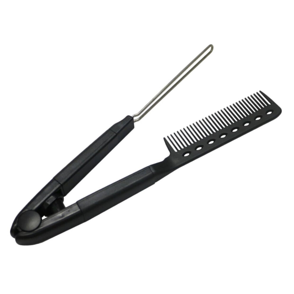 VShaped Hair Straightener Brush Quick Styling Comb for Home Salon and Travel Use