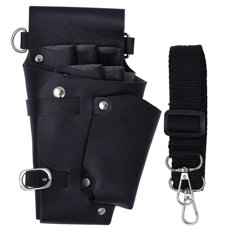 Leather Barber Tool Belt With Multiple Pockets Adjustable Waist Scissor Pouch For Hairdressers 9094768216705